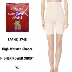 New SPANX Higher Power Short Tummy Control High-Waisted Power Short 2745 Nude XL
